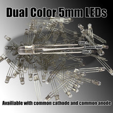 Load image into Gallery viewer, 5mm Round Top Ultra bright LEDs - Dual Color