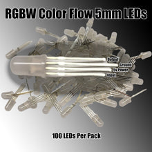 Load image into Gallery viewer, Color Flow RGBW 5mm Leds(100 Count Pack) - SK6812 RGBW