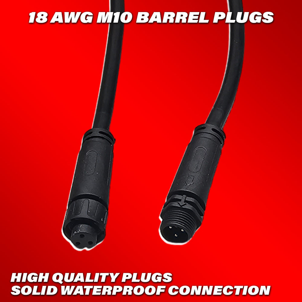 18awg 3 Pin Waterproof Barrel Connectors