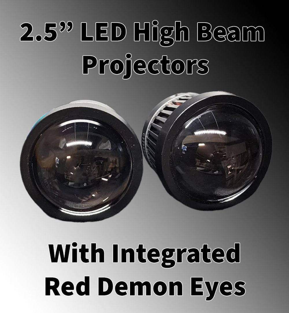 Next Level Neo 2.5" Dedicated High Beam Projectors W/ Demon eyes