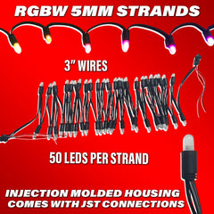 Flow Series RGBW 5mm Strands - 50ct