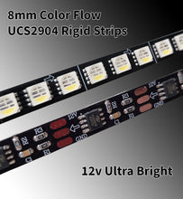 Load image into Gallery viewer, Color Flow 8mm Rigid Strips- UCS2904 RGBW
