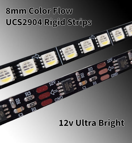 Color Flow 8mm Rigid Strips- UCS2904 RGBW