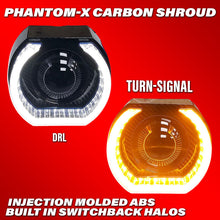Load image into Gallery viewer, Phantom-X Carbon Shroud — DRL / Turn Signal / Startup Animation
