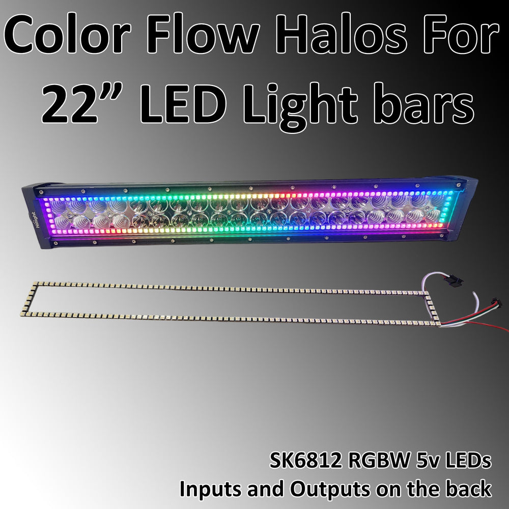 22" LED Light Bar Flow Series boards - 5v SK6812 RGBW
