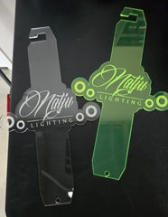 Engraved Custom Hood props (email natjulighting@gmail.com) for custom design and pricing details