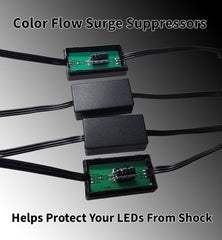 Surge suppressors for addressable LEDs