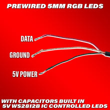 Load image into Gallery viewer, Pre-wired 5mm RGB Flow Series LEDs  - Headliner LEDs
